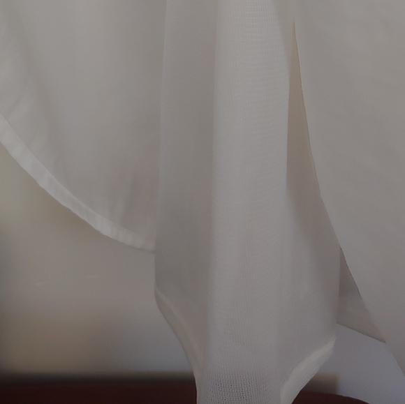 Silky White Ruffled Mini Dress, soft spring summer - Picture 8 of 10